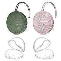 Vista 17 de Smlpuame Juego de 4 Estuches Porta Chupetes, 2 Fundas Portátiles de Silicona para Chupete, Bolsa para Pañalera y Carrito de Bebé con 2 Cajas