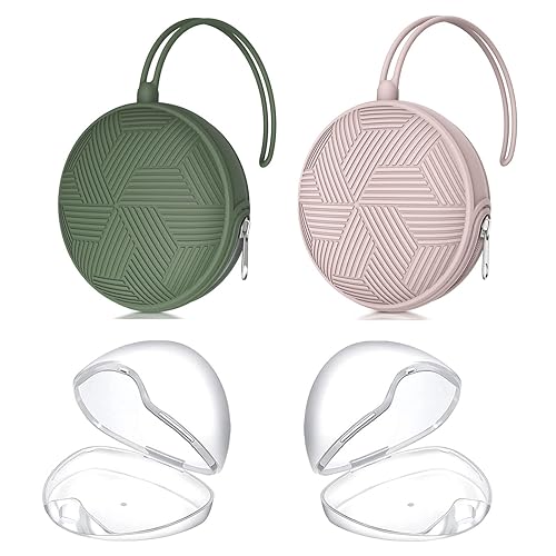 Miniatura 9 de Smlpuame Paquete de 3 fundas para chupón, bolsa portátil de silicona para bolsas de pañales, carrito de bebé, caja de almacenamiento para chupetes,