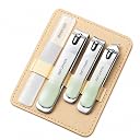 Professional 4-Piece Nail Cutter Kit Set, Stainless Steel Nail Clippers for Fingernails & Toenails, Compact Manicure Pedicure Nail Care Set with Nano Nail File, Travel-Friendly Grooming Kit for Men & Women, Multi Color gallery image