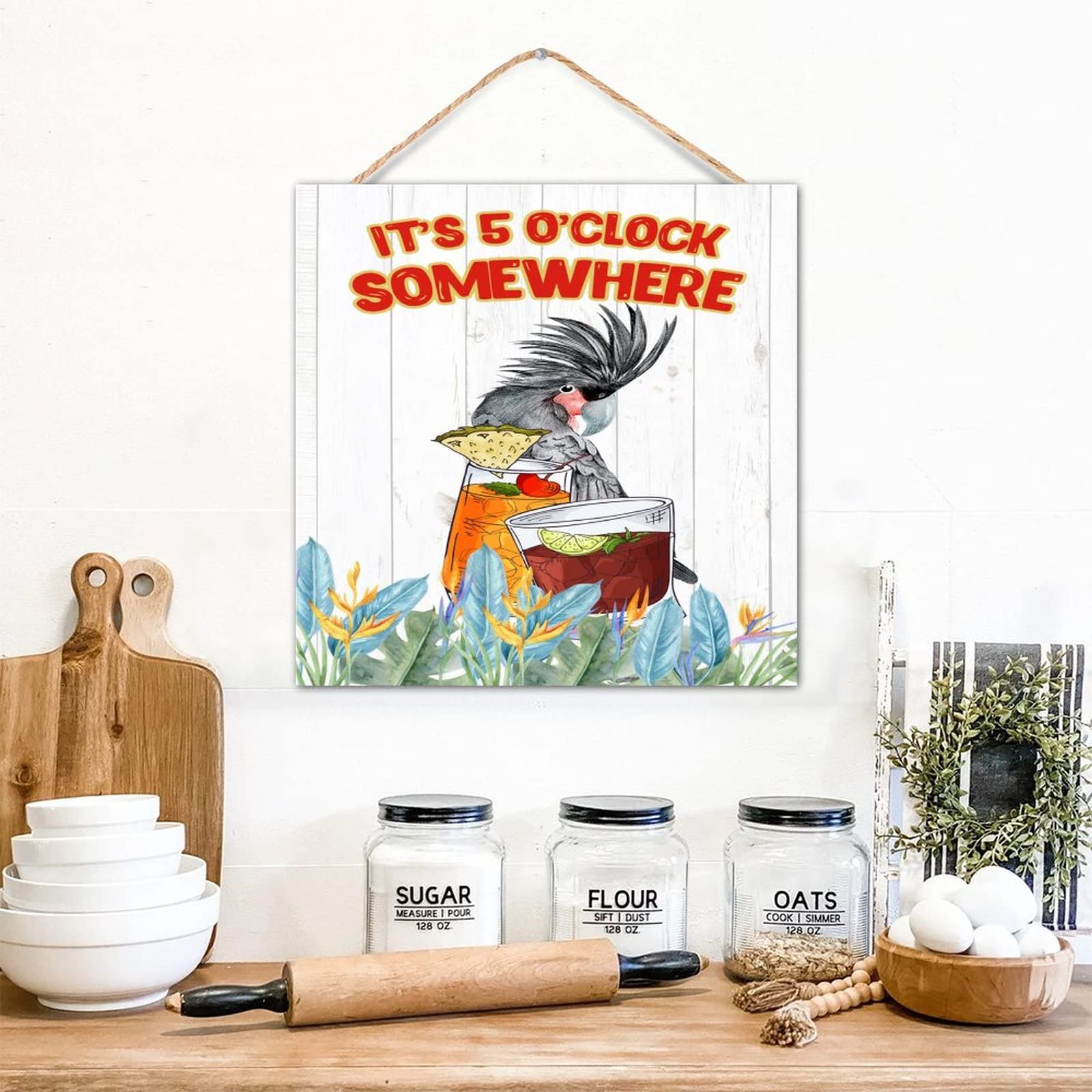 Panneau de motivation en bois coloré cadeau crémaillère original