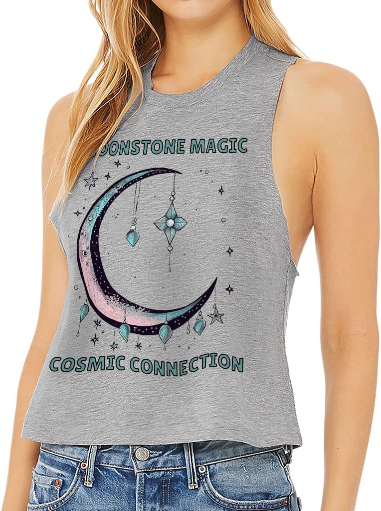 Moonstone Racerback Cropped Tank - Cute Women's Tank - Themed Tank Top