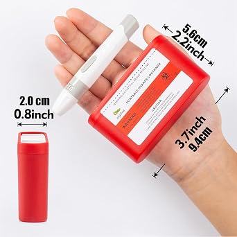 Small Portable Sharps Container for Insulin Needle Disposal | 3 Pack Travel-Friendly Sharps Box for Diabetics and Medical Sharps (3)