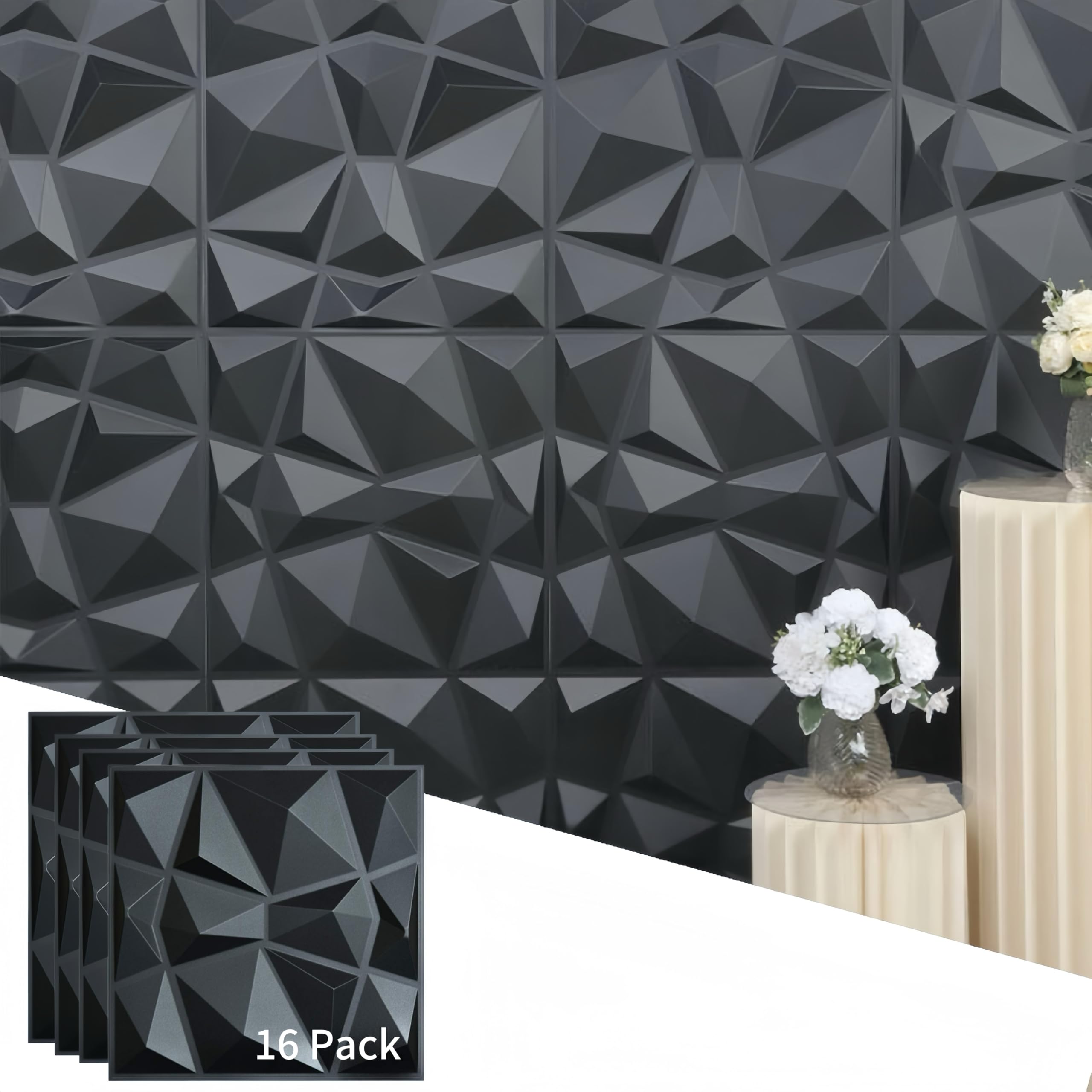 Paneles de pared 3D antimoho XQLY que solucionan la humedad con estilo de diamante elegante