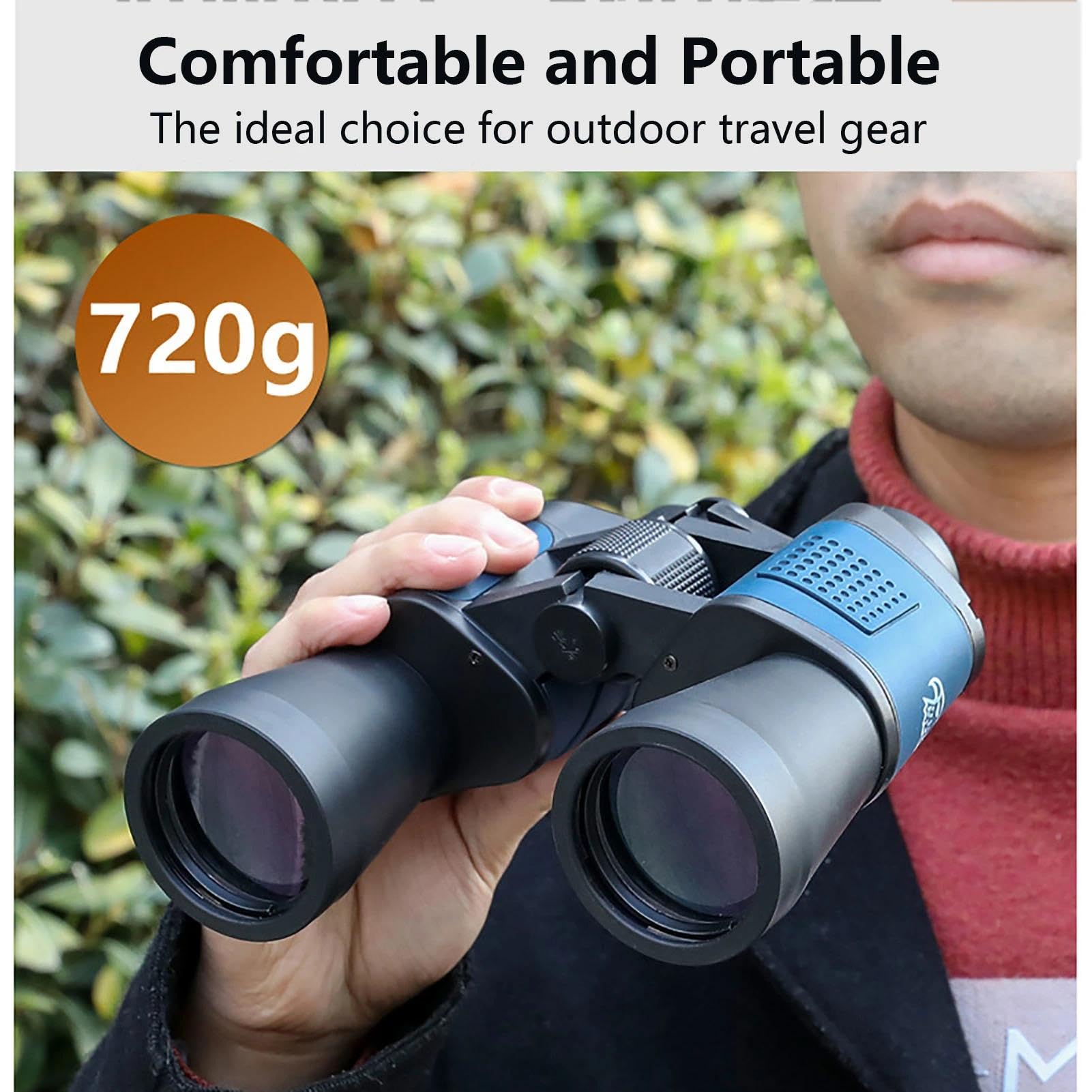 Jumelles grossissantes x 10 avec objectif de 50 mm avec prisme BAK4, compactes et légères pour observation des oiseaux, chasse, voyage, tourisme, concert
