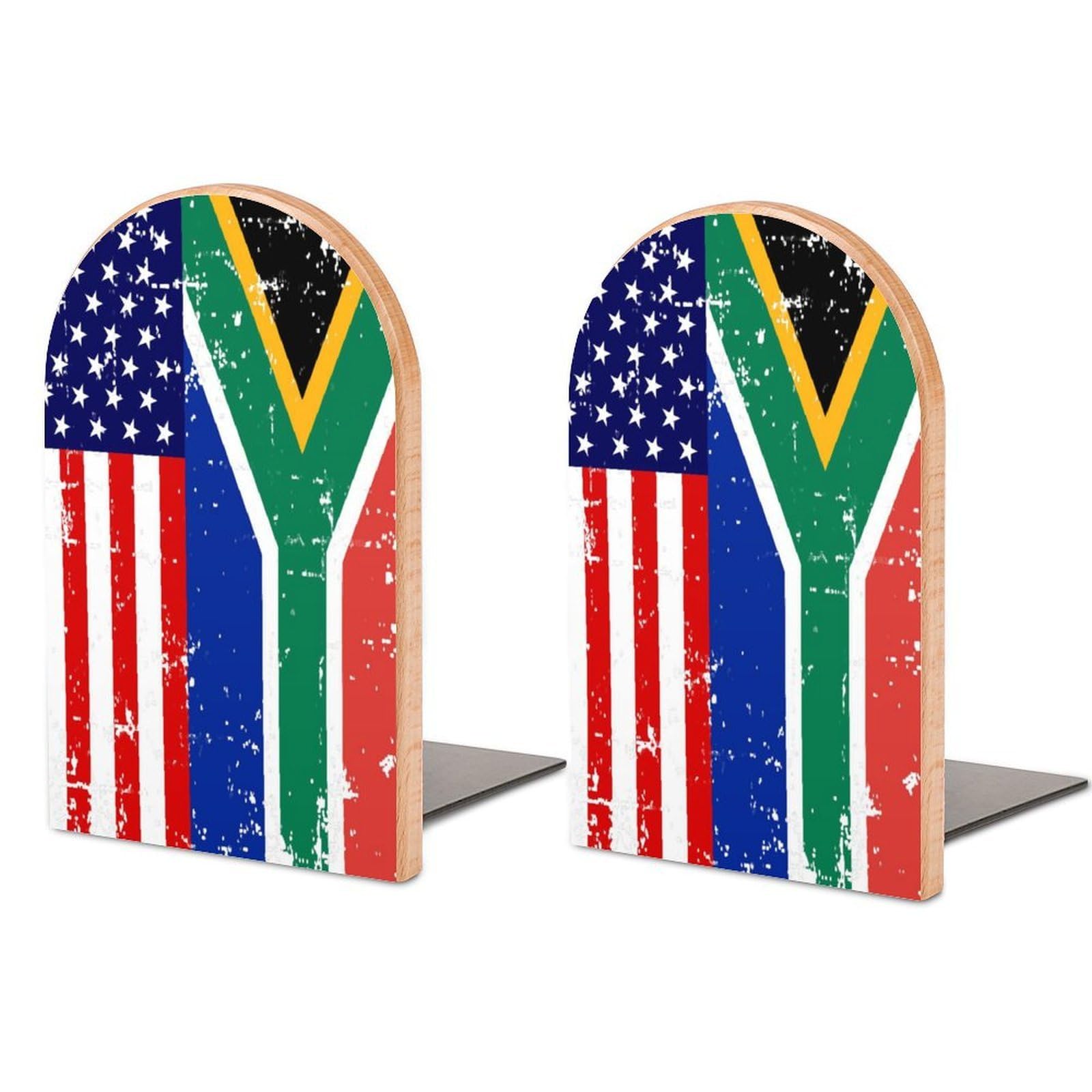 Nclqvjxzkhw Style Am-Ericans South African Flag Book Ends For Shelves Bookends Bookshelf Holder Stand Books Stopper Home Office Decor