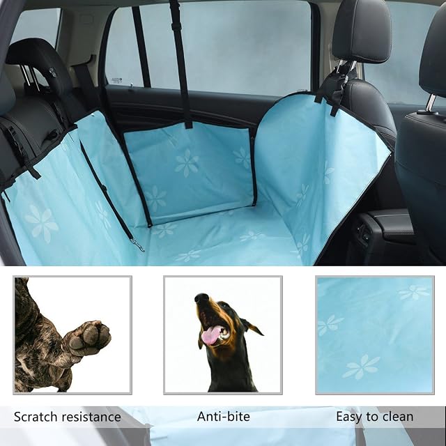 Foto 5 de 5 de PETCUTE Protector Coche Perro Funda de Asiento Trasero para Mascotas Impermeable Cubre Asientos Coche Perro