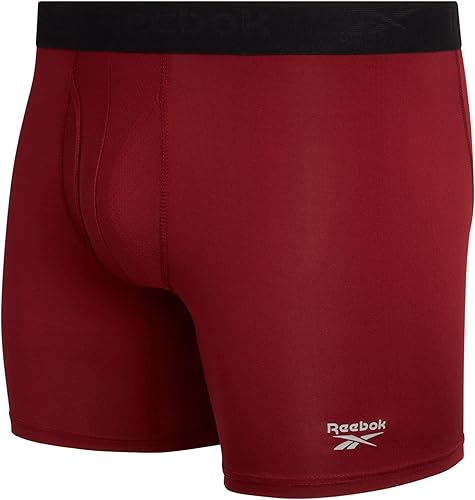 Miniatura 4 de Reebok Men's Boxer Briefs - 8 Pack Performance Mens Underwear Boxer Briefs with Fly Pouch - Underwear for Men Pack (S-XL)