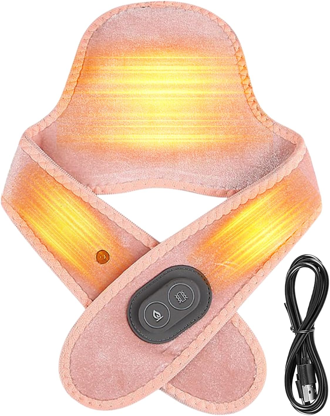 Thermal Neck Pad, USB Powered Vibrating Massager with 3 Temperatures | Heating Pads for Neck Massage Tools, for Muscle Relaxation Men Women May