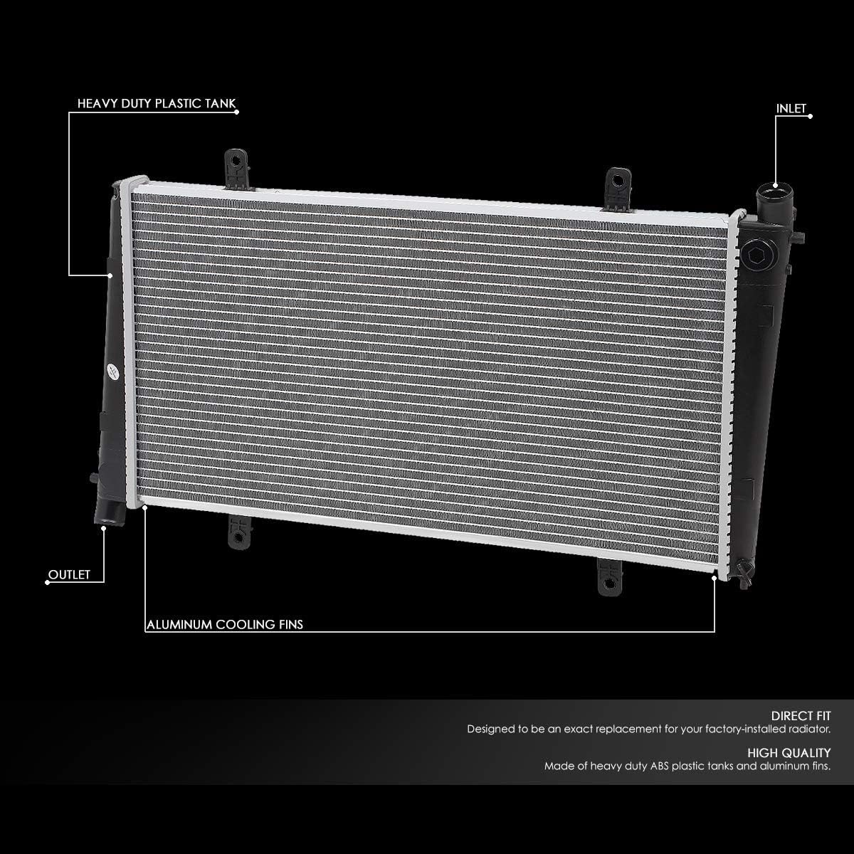 DNA Motoring OEM-RA-2400 DPI 2400 Factory Style Aluminum Cooling Direct Fit Radiator Compatible with 00-03 VOLVO S40 / 00-04 V40