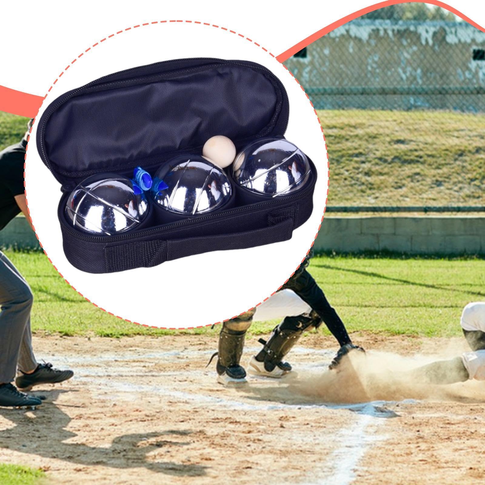 8 Piezas Bocce Bolas Juego Boules con Bolsa Portátil Bolas Metálicas Resistentes para Actividades Recreativas Adecuado para Fiestas Escuela