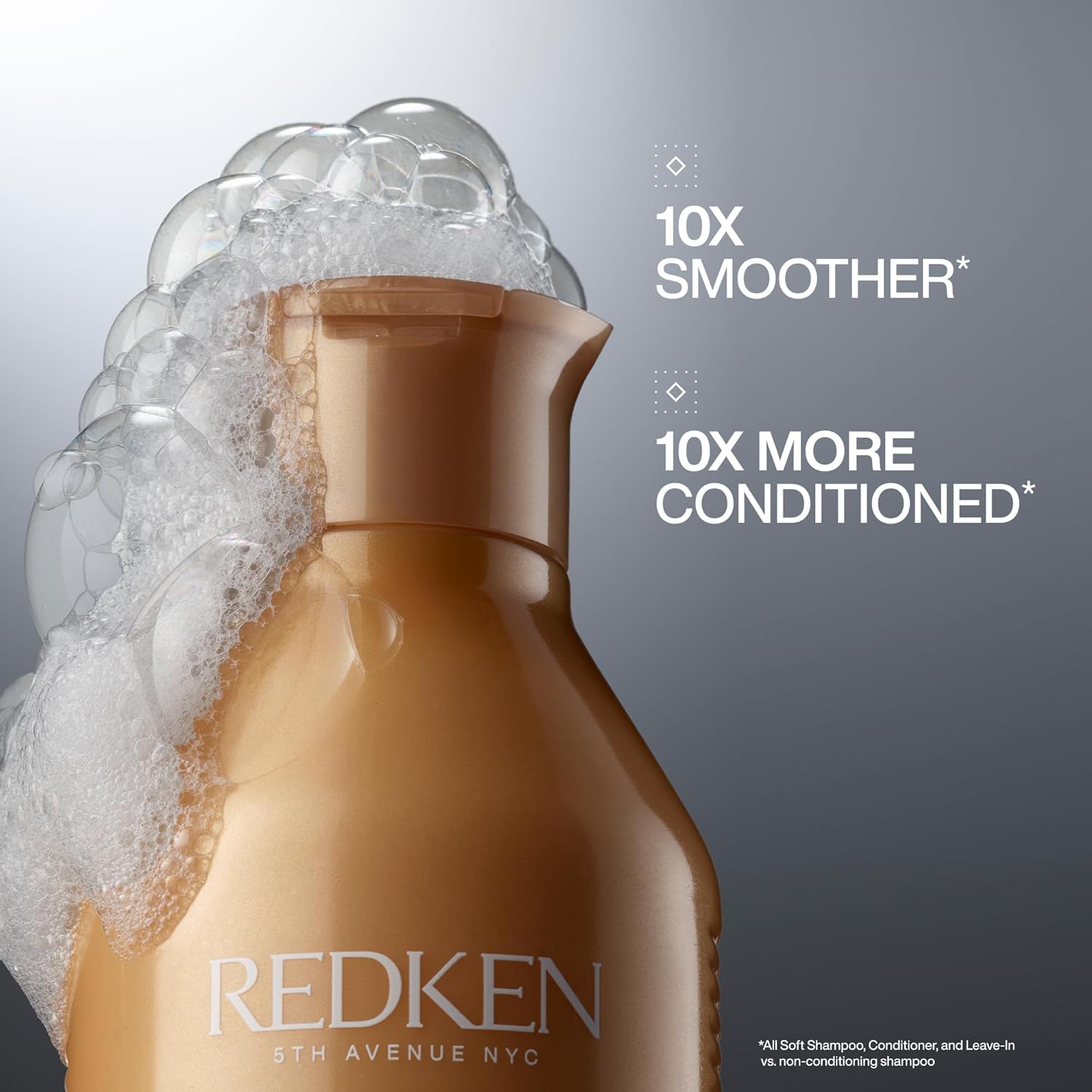 Redken All Soft Shampoo - Moisturizes & Hydrates Dry, Brittle Hair, Gently Cleanses and Softens, With Argan Oil, Safe For Color-Treated Hair - Image 2