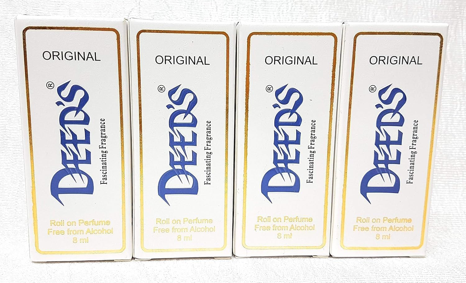 Al''mas Deeds Fresh Roll On Perfume, 8Ml Each (Pack Of 4) For Unisex
