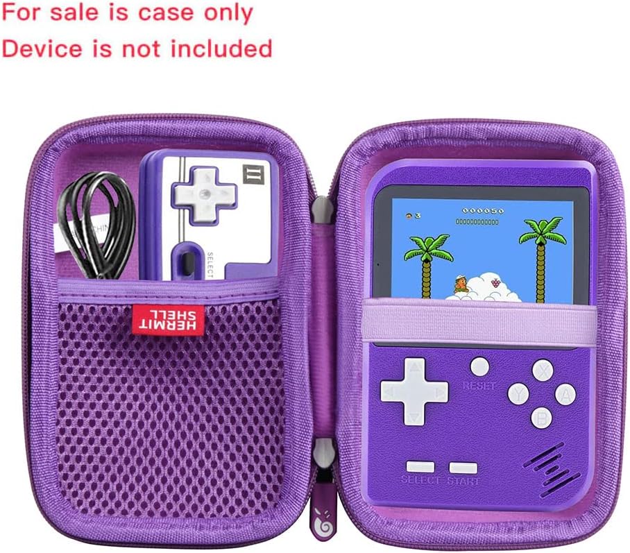 Hermitshell Hard Travel Case for Handheld Game Machine Retro Mini Game Player (Not Include The Handheld Game Console) (Purple)