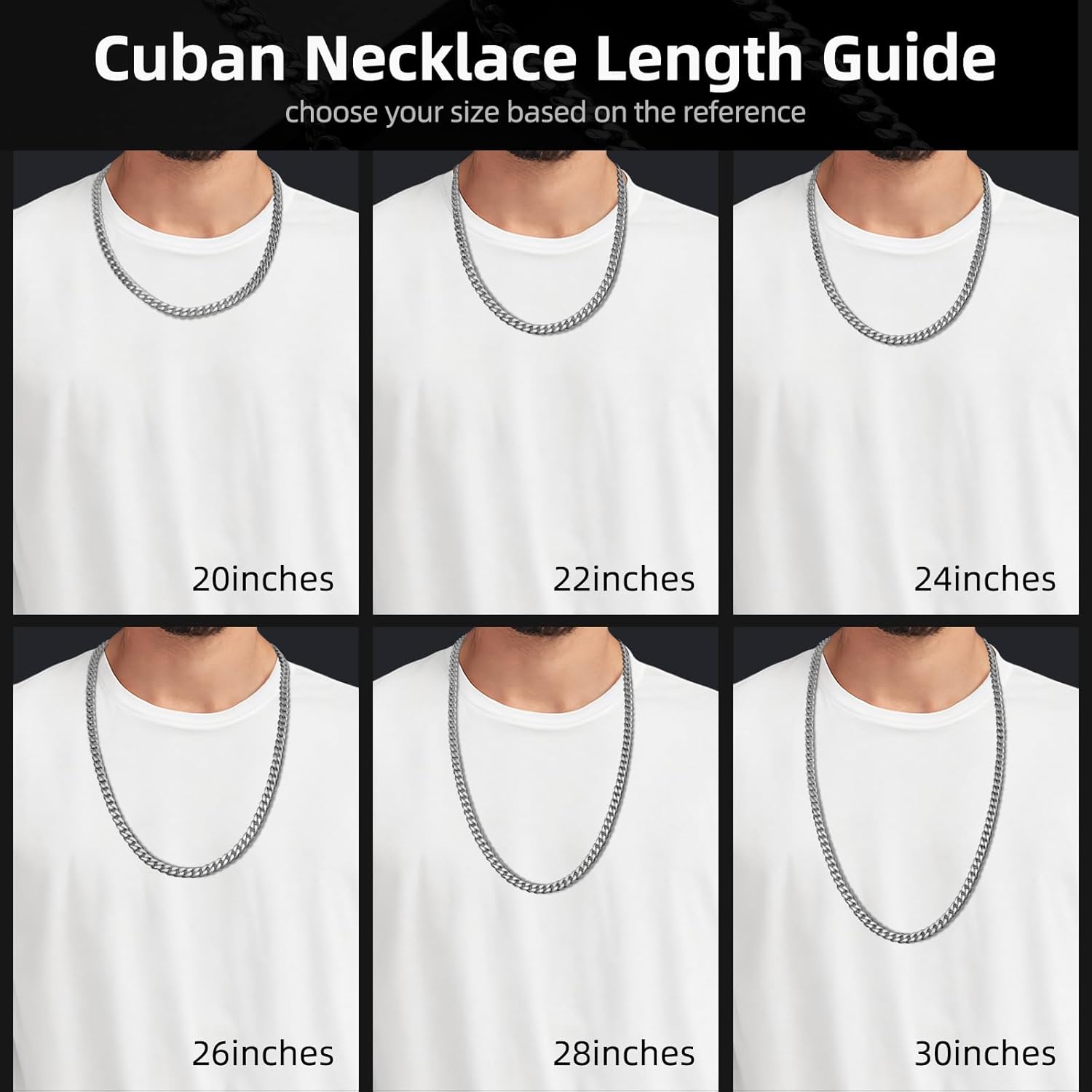 5MM Cuban Link Chain for Men Women 316L Stainless Steel Based with 925 Sterling Silver Filled Silver Chain for Men Silver Cuban Chain for Mens 20/22/24/26/28/30 Inches Silver Necklace for Men Silver Jewelry - Image 6