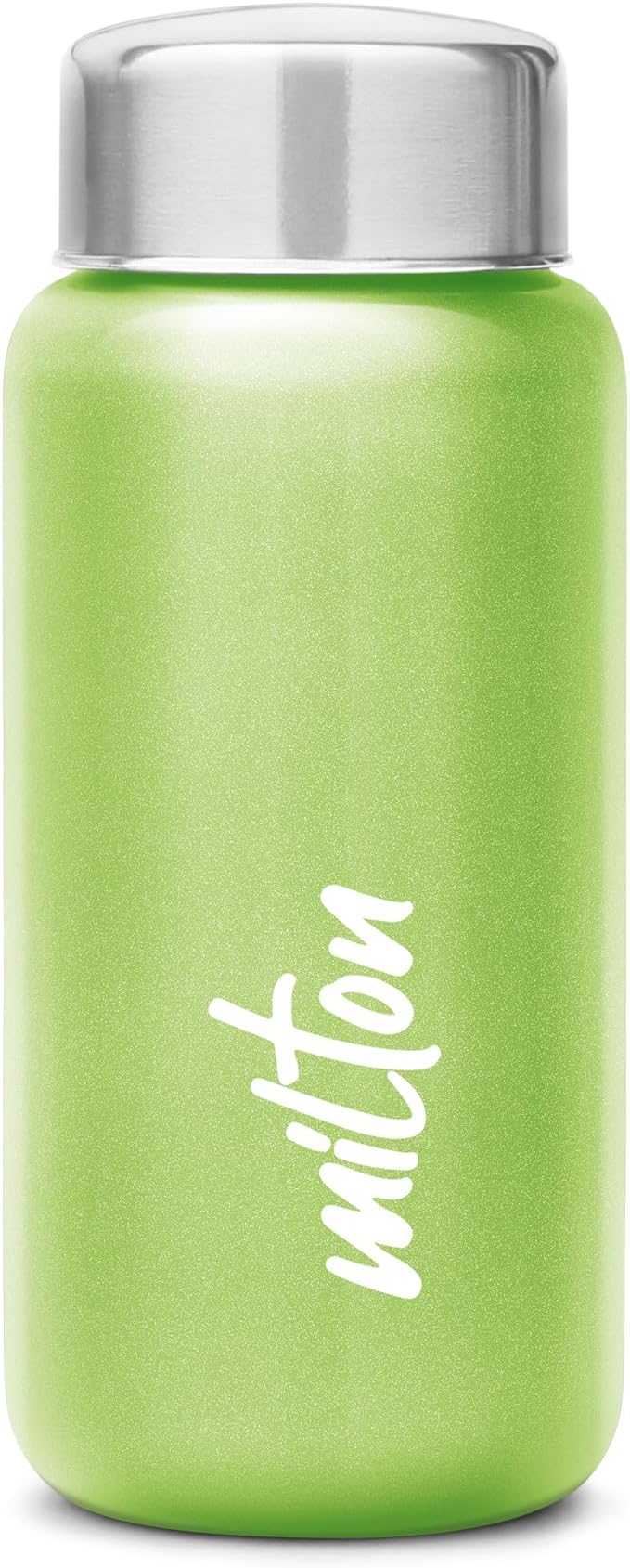 MILTON Aqua 500 Stainless Steel Water Bottle, 500 ml, Pista Green | Single walled | Leak Proof | Easy Grip | Easy to Carry | Gym Bottle | Home | Kitchen | Hiking | Treking Bottle | Travel Bottle