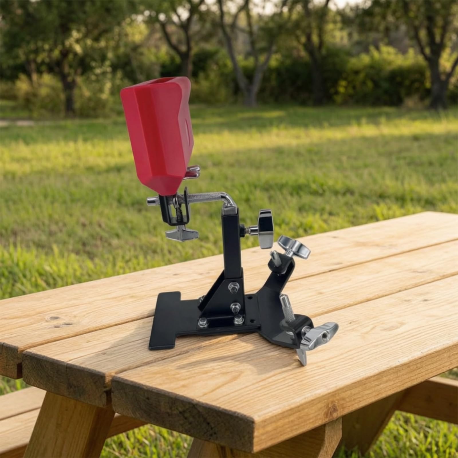 Fußmaschinen Stabil Drum-Pedal Stabil Schlagzeugzubehör für Schlagzeuger, Proberaum , Übungsgerät Mit 5-Zoll Silberner Kuhglocke
