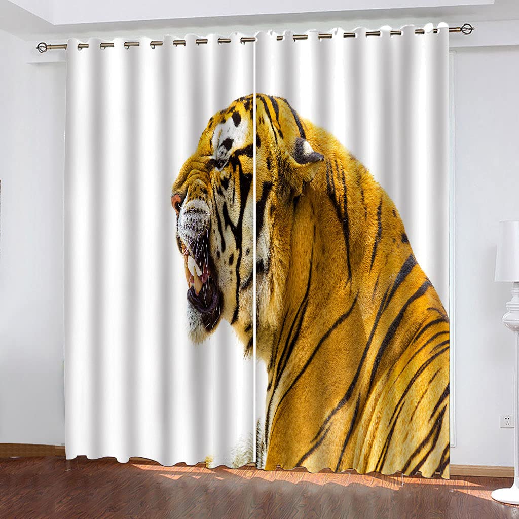 Rideau thermique anti-froid tigre 3D pour bloquer la lumière de la chambre