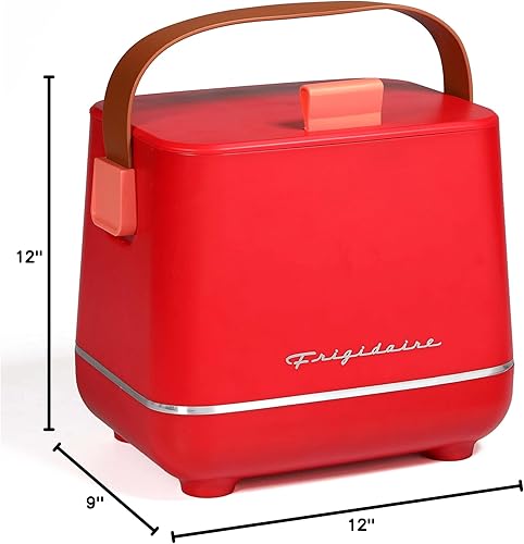 Miniatura 10 de Frigidaire EFMIS308 Apertura superior 6 latas4L Refrigerador aislado de bebidas o refrigerador hasta 8 horas, con salida de pared y coche (rojo)