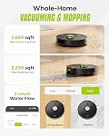 MONSGA Robot Vacuum and Mop, 90 Days Self-Emptying Robotic Vacuum, 8000Pa Suction, Dual Anti-Tangle, LiDAR Navigation, Self-Charging, WiFi/App/Alexa Control, Vacuums for Pet Hair Carpet Hard Floor