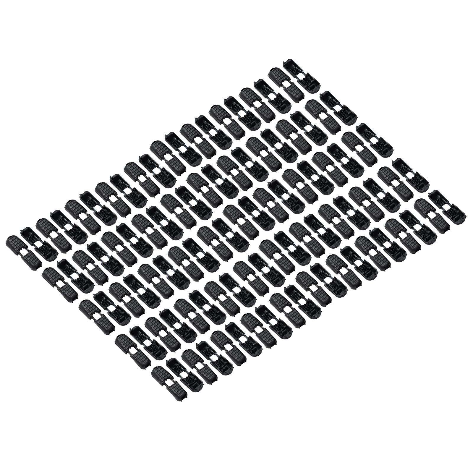 Jazuaiao 50 / 100Pcs Zippers Pull Cord Cord Ends Buckles for Paracord Shoes Backpacks Clothing Sewing Project Bag