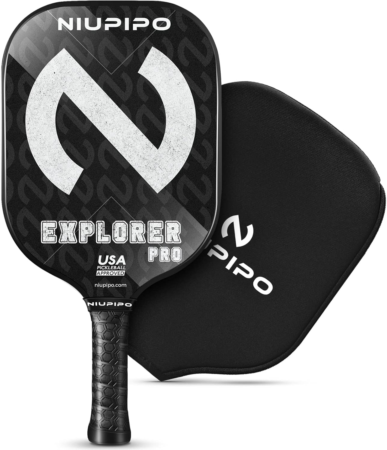 niupipo Pickleball Paddle, USA Approved Pro Pickleball Paddle with Fiberglass/Graphite Face