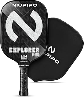 niupipo Pickleball Paddle, USA Approved Pro Pickleball Paddle with Fiberglass/Graphite Face, Polypropylene Honeycomb Core, Cushion Comfort Grip, Mid-Weight Pickleball Paddle for Outdoor & Indoor Play