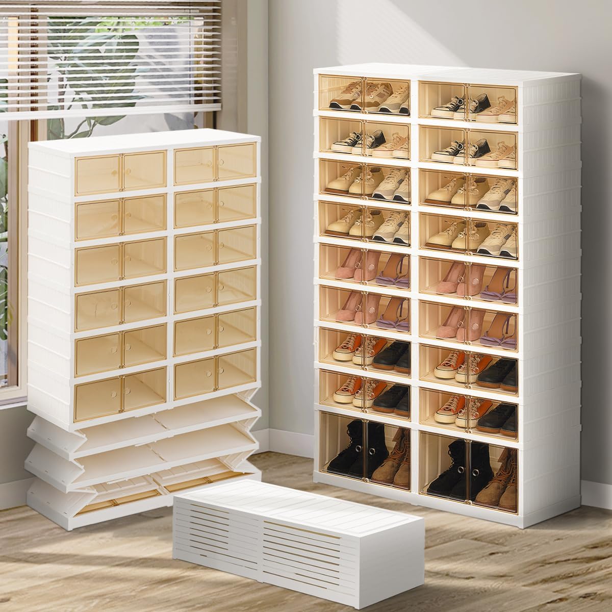 Amazon.com: ANTBOX Portable Shoe Rack Organizer for Closet Entryway ...