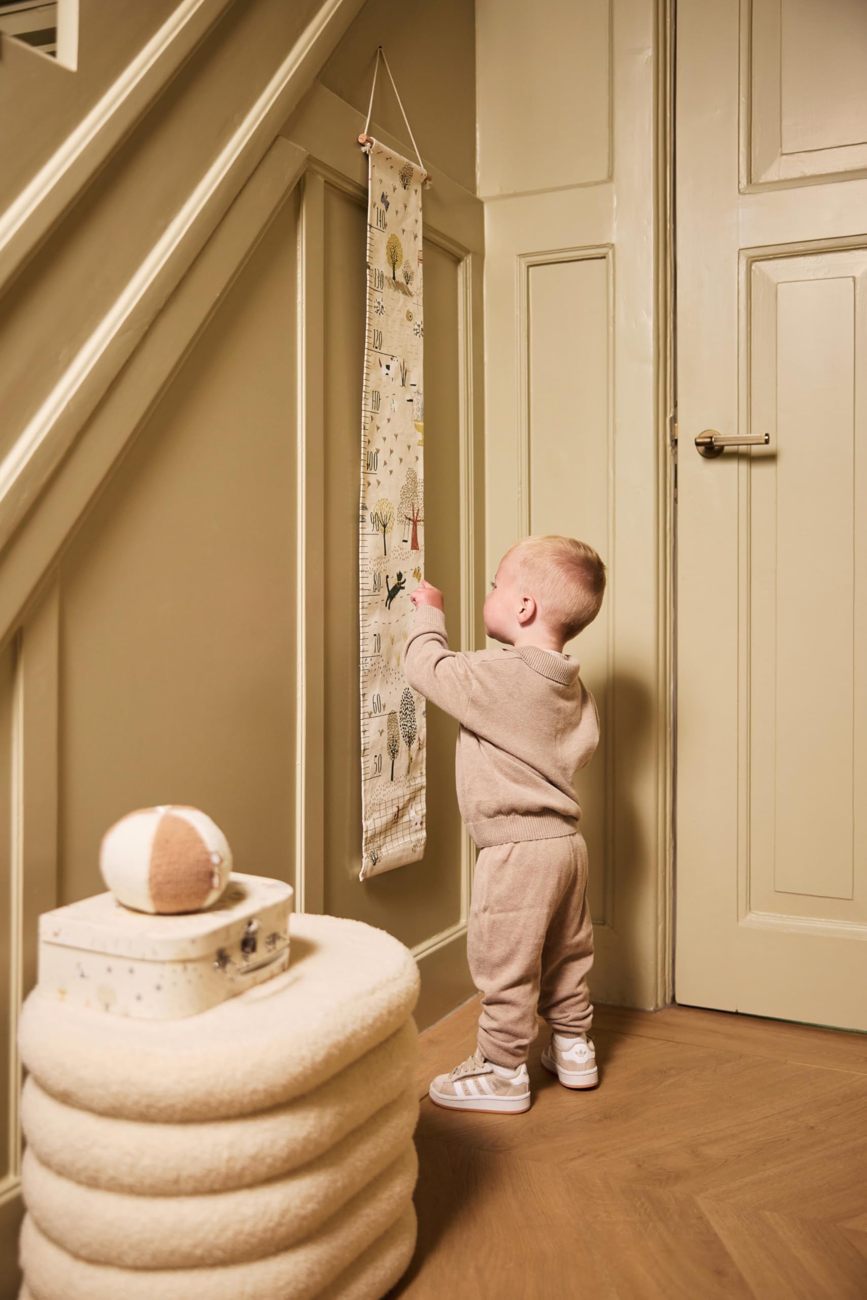 Jollein Spielkoffer Kind Set – Tiny Park – 2 Stück – Kinderkoffer aus Karton – Mit Henkel und Schnalle – Naturmotiv & Tiere – Für Baby Spielzeug – Kinderzimmer Deko