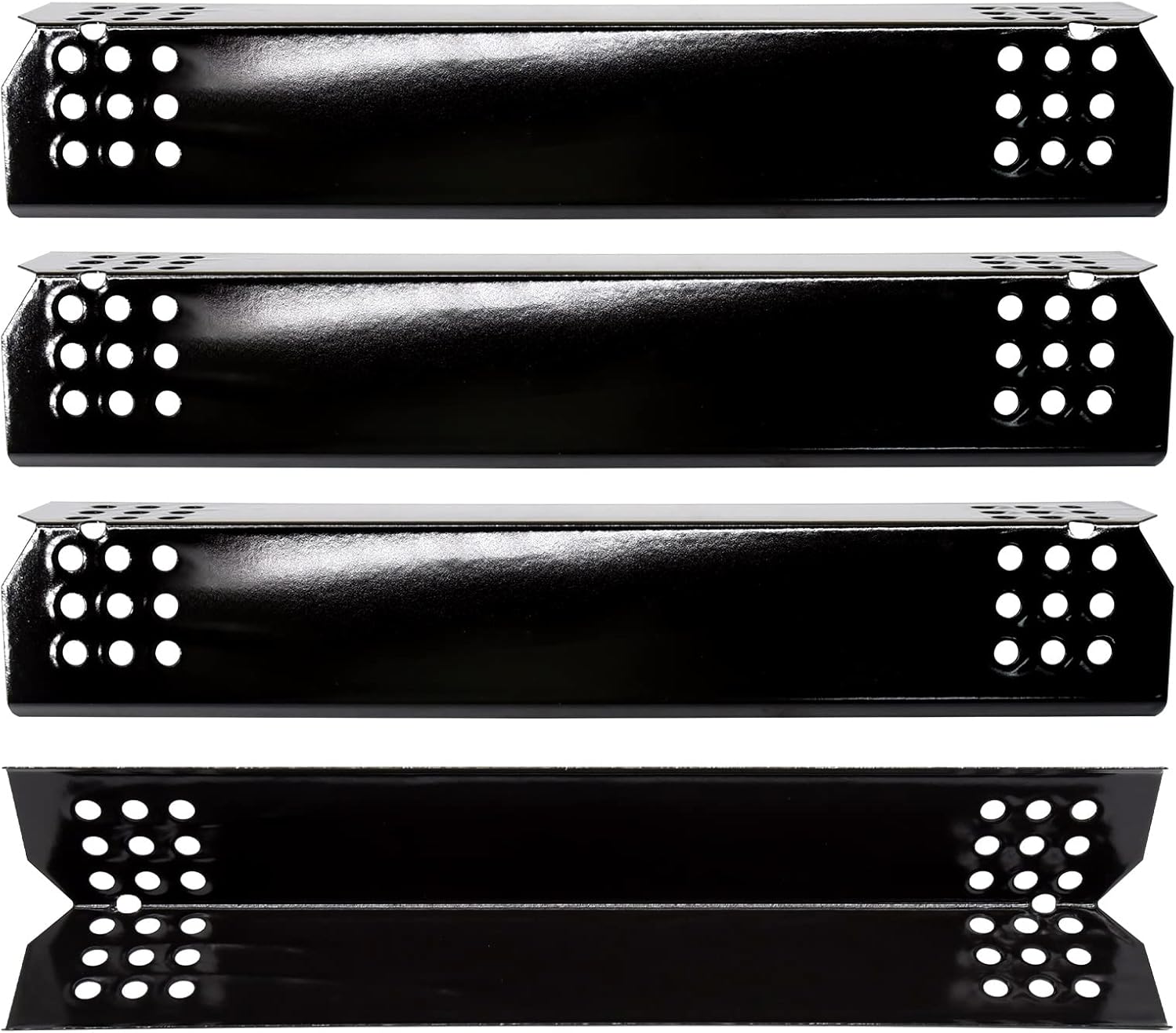 Grill Heat Plates Tents for Grillmaster 720-0697 Replacement Parts, 720-0737, Nexgrill 4 Burner 720-0830H, 720-0783E, Kenmore 720-0830A, Porcelain Steel Flavorizer Bars Flame Tamers BBQ Burner Covers.