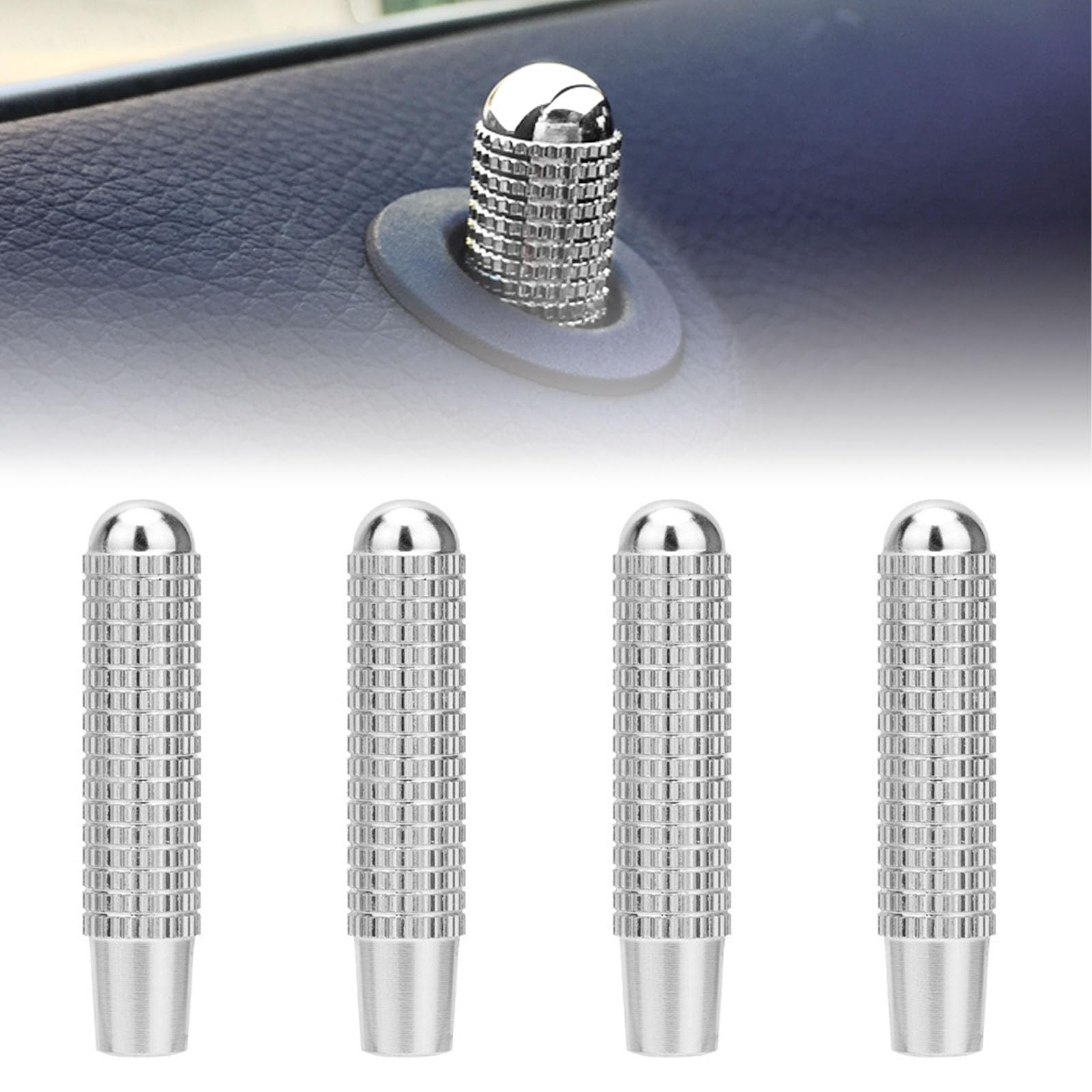 Tryagat 4Pcs Car Door Lock Knob Pins Cover for Mercedes Benz C W205,GLC X253,E W213,GLE W166 C292 Door Lock Pins Interior Decoration Bezel Trim