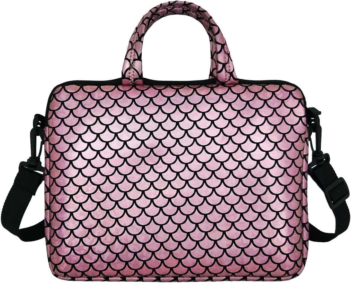 11.6-Inch Laptop Shoulder Messenger Carrying Bag Case Sleeve For 11" 11.6" 12" 12.5 inch Macbook/Notebook/Ultrabook/Chromebook, Mermaid Scale (Colorful) : Electronics