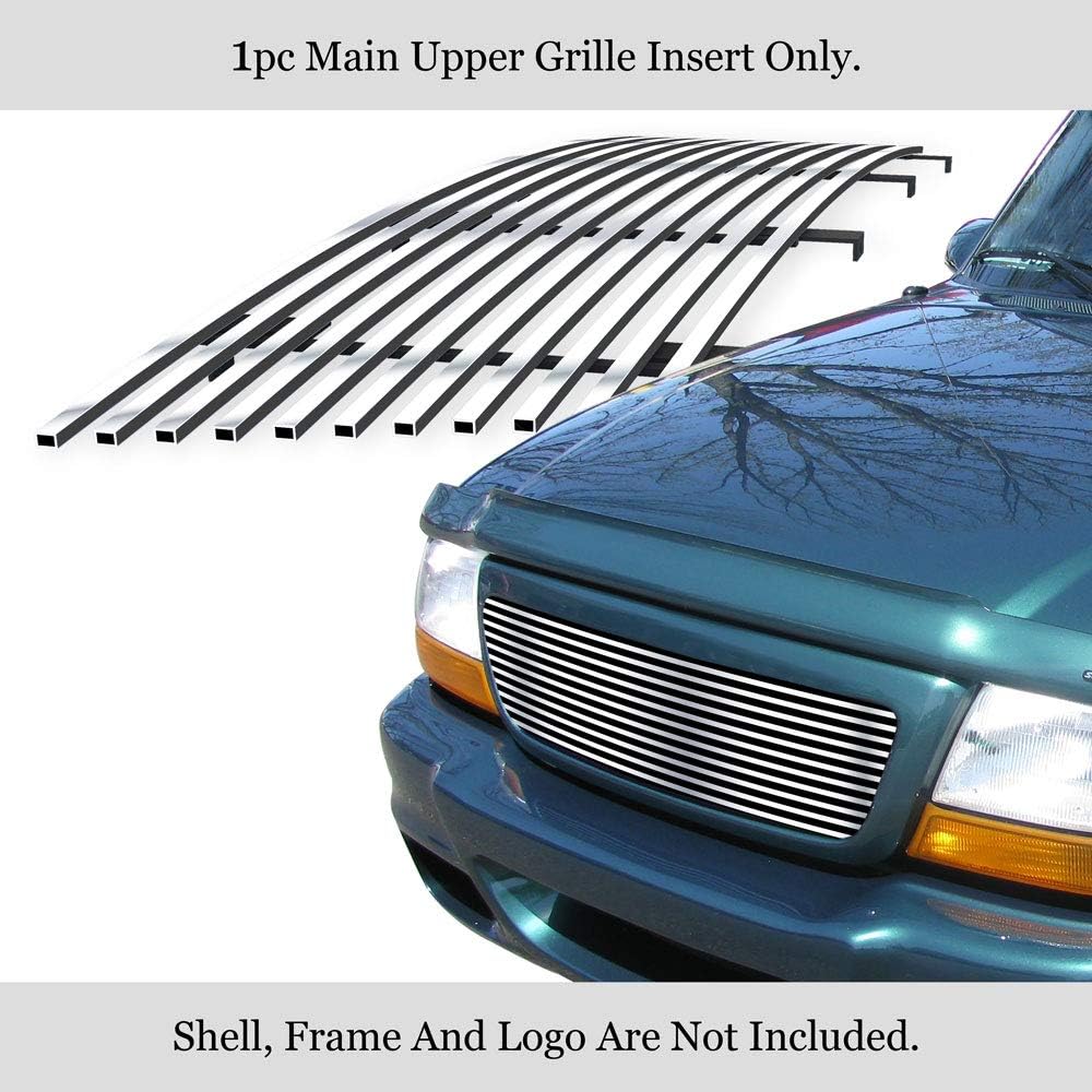APS Compatible with Ford Ranger 1998-2000 Main Upper Stainless Steel SS Chrome Billet Front Grill Grille Insert F85047A