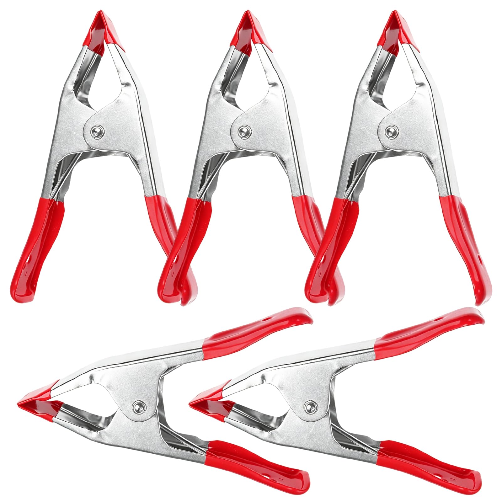 5pcs Heavy Duty Metal Spring Clamps, 6 Inch Large Clips Clamps with Rubber Coated Tipped Grip, Clips Clampss for Woodworking DIY Photography Market Stalls