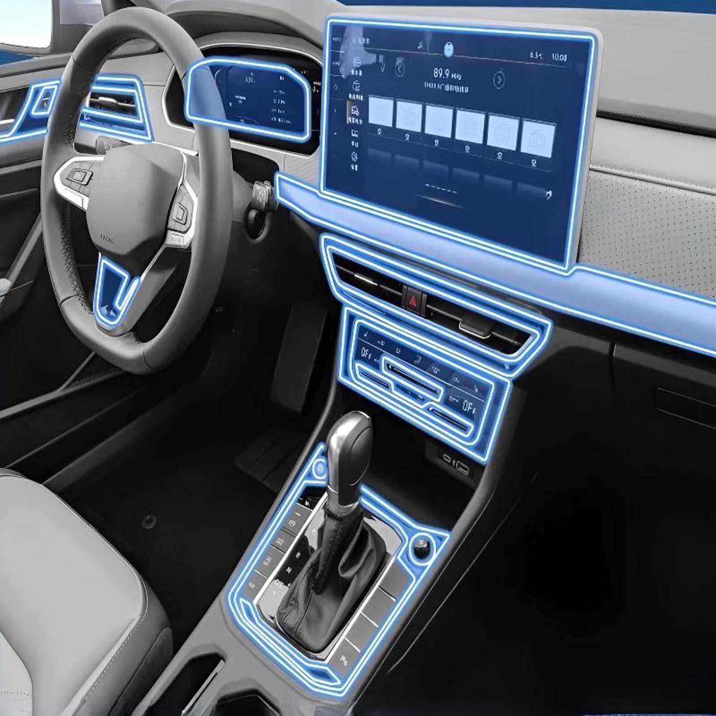 Dashboard Multimedia Navigation Transparent Anti-Scratch Protection, for Lavida Plus 2022 Film