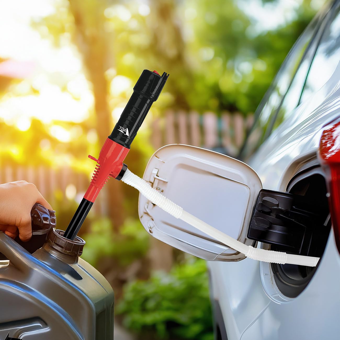 AGT Pumpen: 4er-Set Flüssigkeitspumpe mit Batterie, für Diesel/Wasser/Öl, 8l/Min. (Wasserpumpe-Kraftstoffpumpen, Elektrische Wasserpumpe, Zubehör)