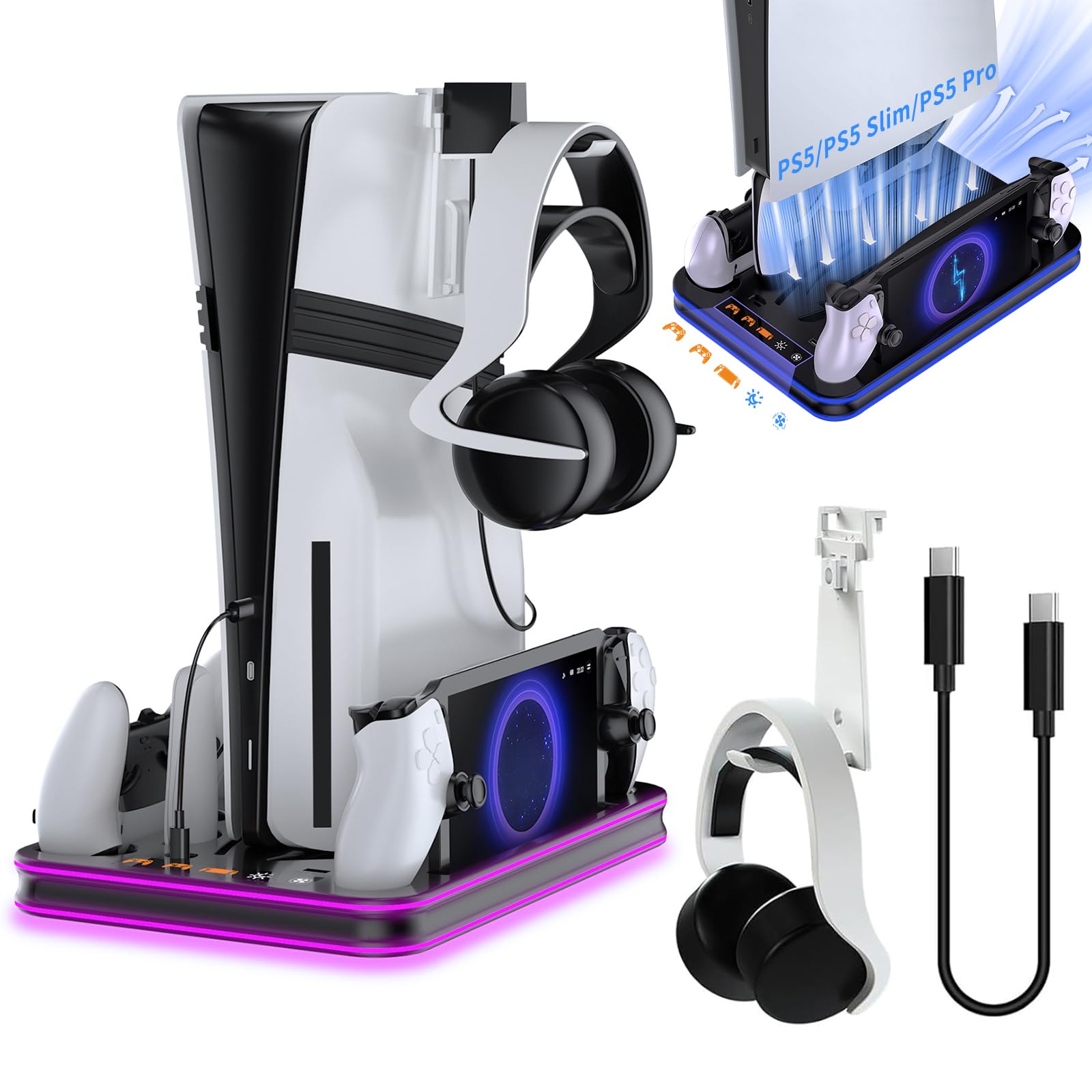 Amazon.co.jp: PS5/新型 PS5 Slim/PS5 Pro 縦置き 冷却 スタンド 【PS5
