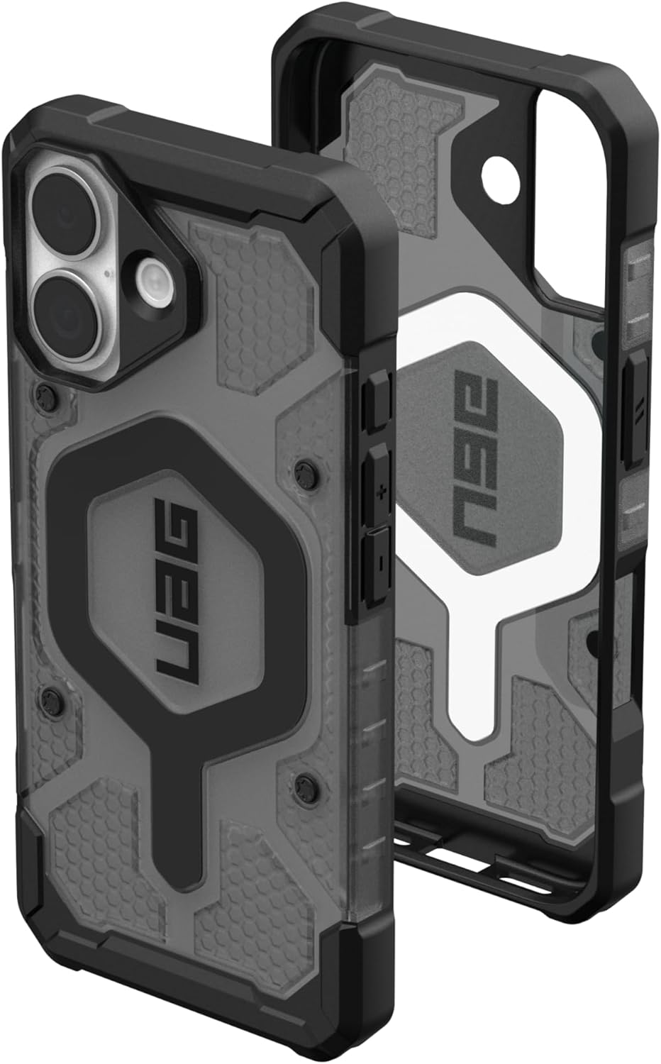 URBAN ARMOR GEAR UAG Designed for iPhone 17 Case Pathfinder Clear - Compatible with MagSafe Military Grade Protective Cover, Ash/Black