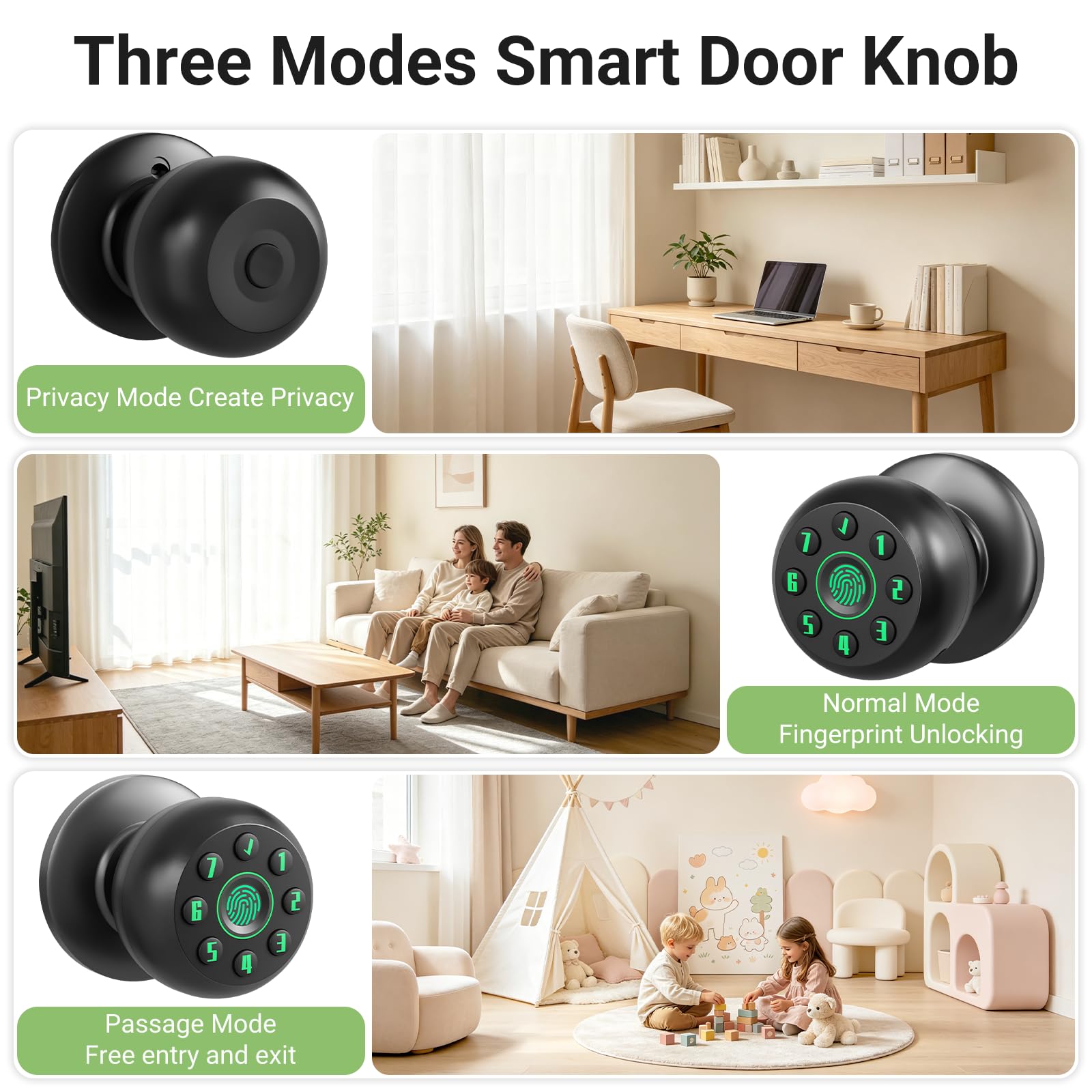 Smart Fingerprint Door Lock - Biometric Security -7