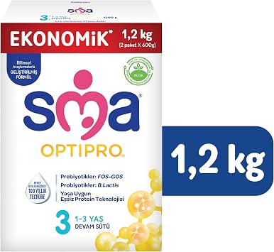 SMA Optipro 3, 1-3 Years of Continuation Milk, 1.2 kg (2 x 600 g)