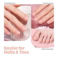 Vista 7 de Beetles Esmalte de uñas – Esmalte de uñas nude gelatina rosa corrector de uñas de secado rápido fortalecedor de uñas natural y tratamiento