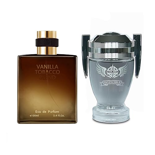 AFLUXE Juego de regalo de 2 piezas de colonia de perfume para hombre EDP Natural en aerosol de larga duración y fuerte, con cacao, frutas secas,