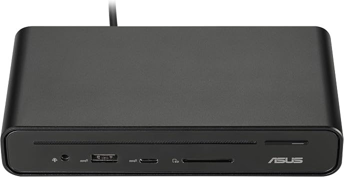 Asus DC300 Docking Station - for Mouse, Keyboard, Monitor, Notebook - Charging Capability - Memory Card Reader - SD - 150 W - USB Type C - 3 Displays Supported - 4K - 3840 x 2160-6 x USB Ports - 3 x