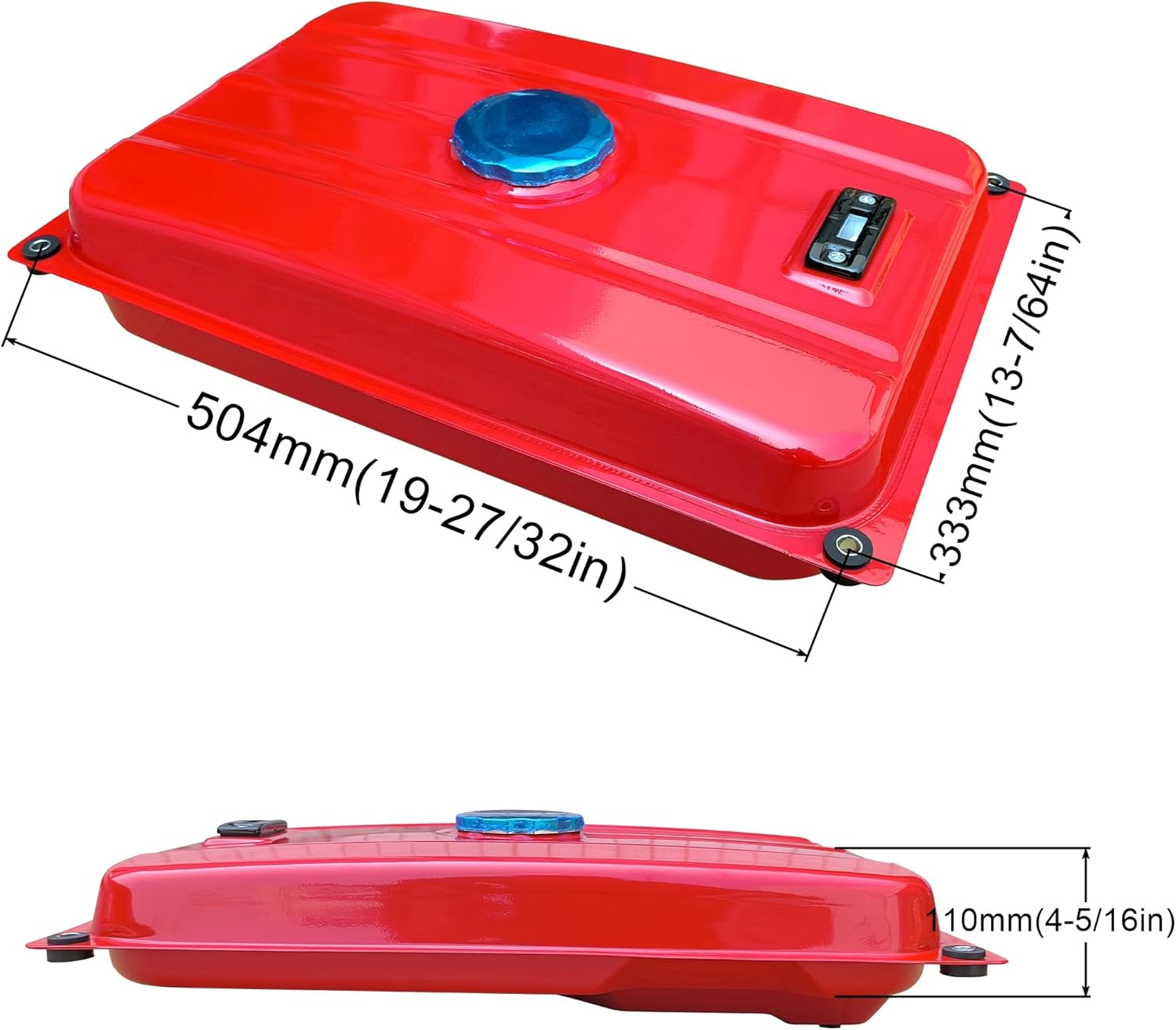 13.5"x20" Universal Generator Gas Fuel Tank Assembly for Honda & Clone EB3500 EB3800 EB4000 EM3500 EM3800 EM4000 Predator 3200 4375 196cc 212cc 224cc Red 5 Gal