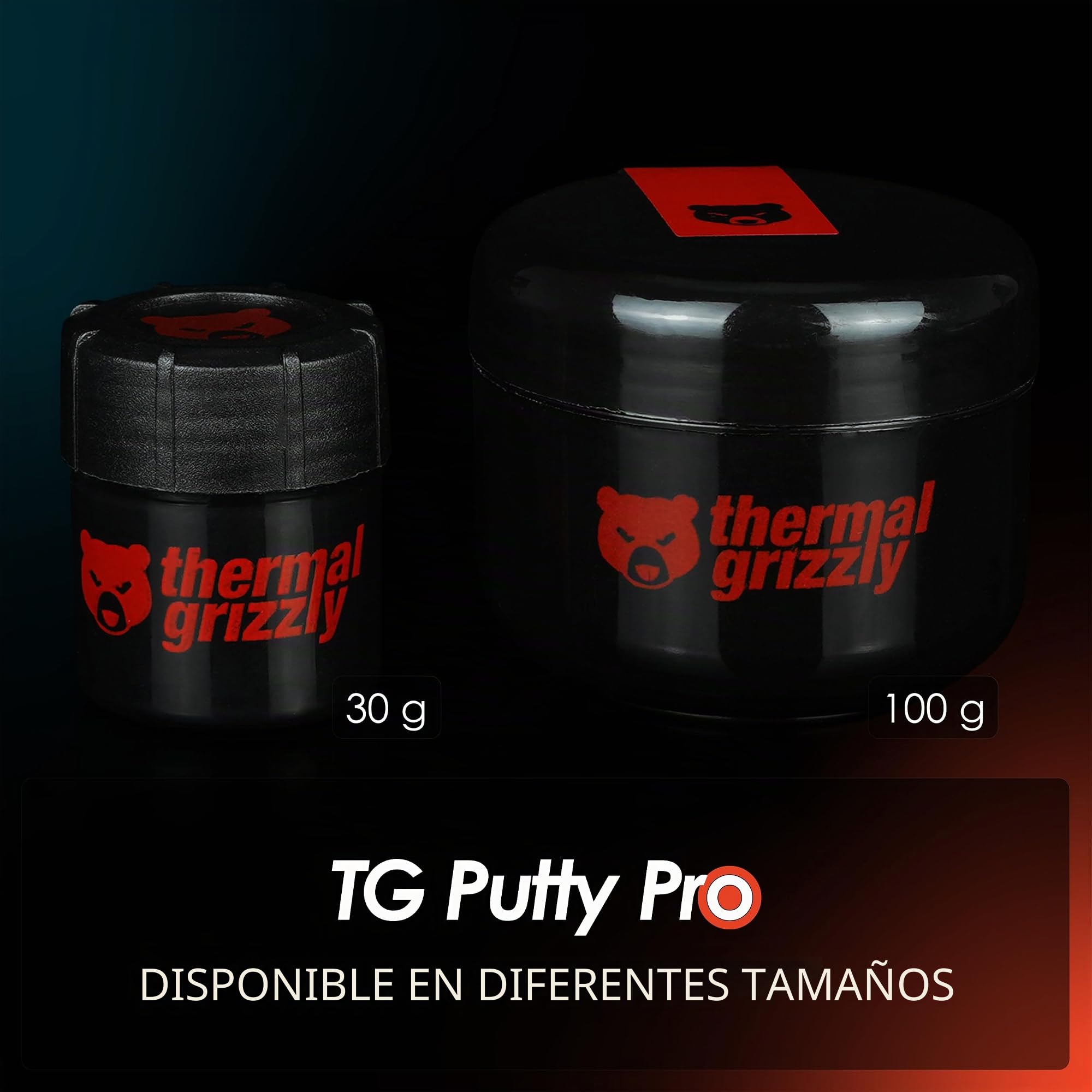 Thermal Grizzly TG Putty Pro - Masilla térmica eléctricamente no conductora de Alto Rendimiento para Aplicaciones de GPU y PCB