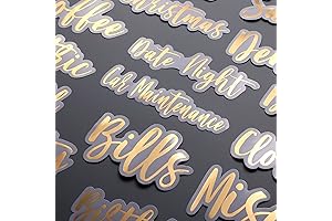 34 Bits of Cash Tracking Bliss: Pamper Your Envelopes with Golden Holographic Decals