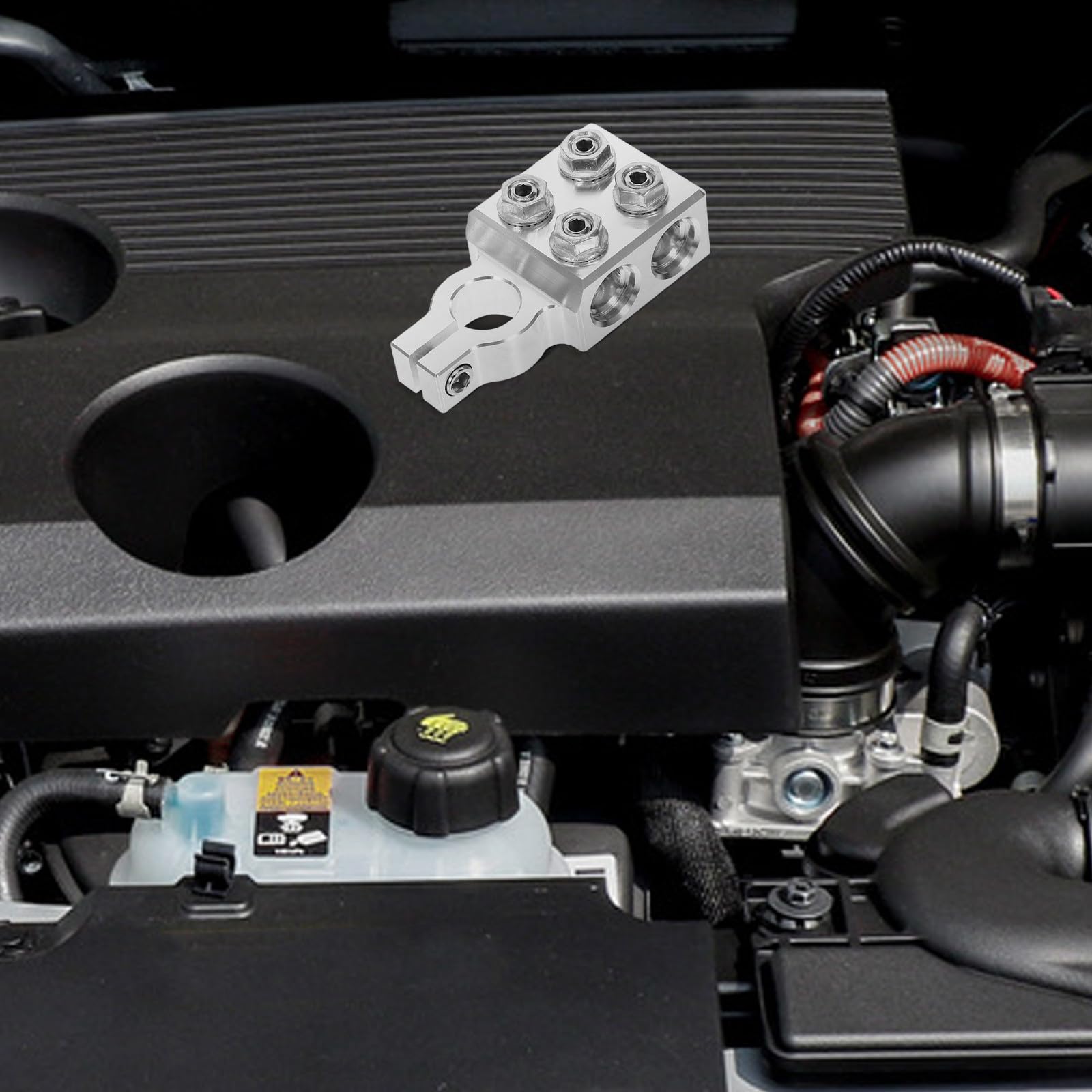 ORFOFE Coupe-circuit Argenté en Alliage D'aluminium Performance Fiable de Batterie et Sortie D'énergie Stable pour Voiture Adaptée aux Véhicules