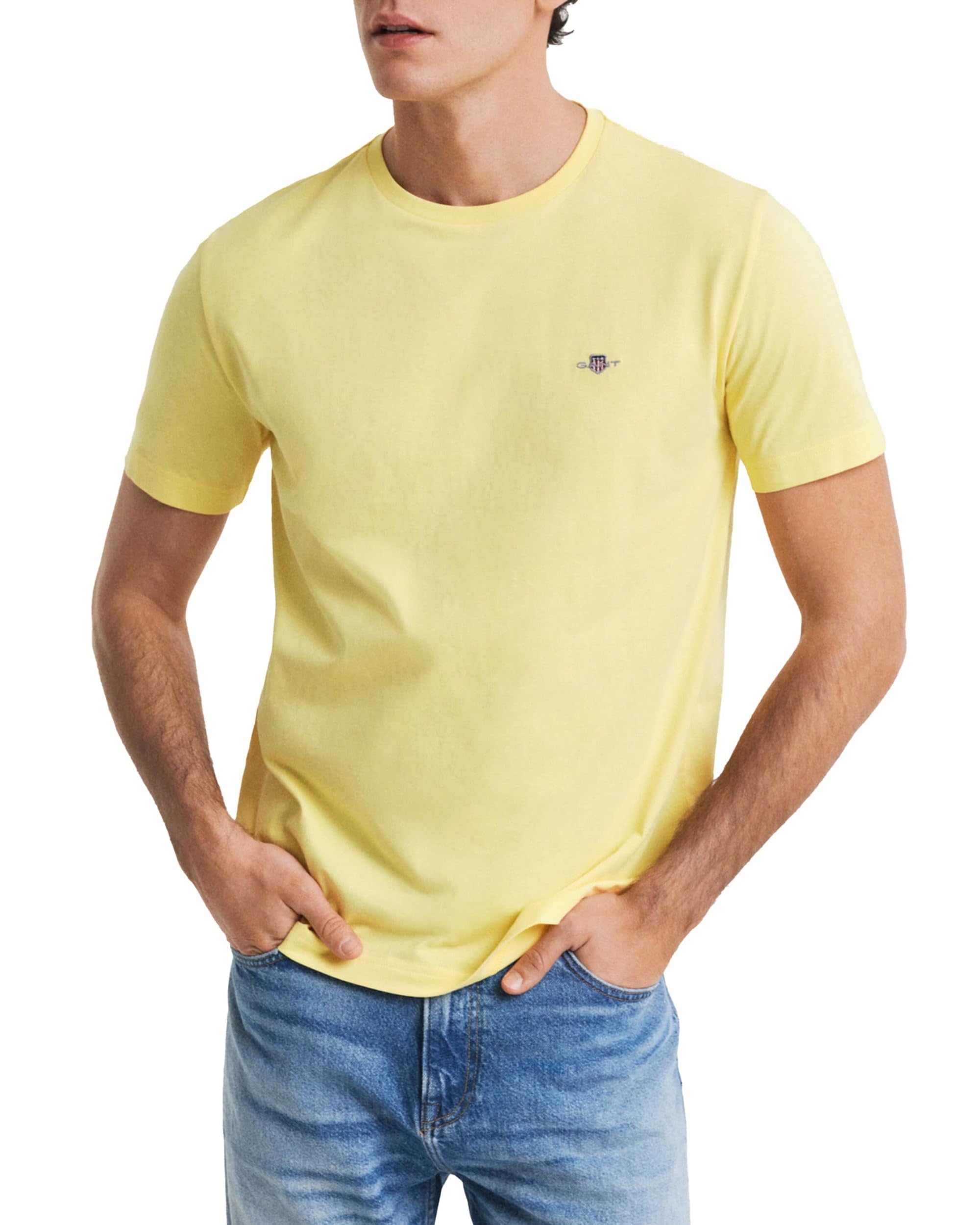 GANT Men's Reg Shield SS T-Shirt, bananengelb, XXL