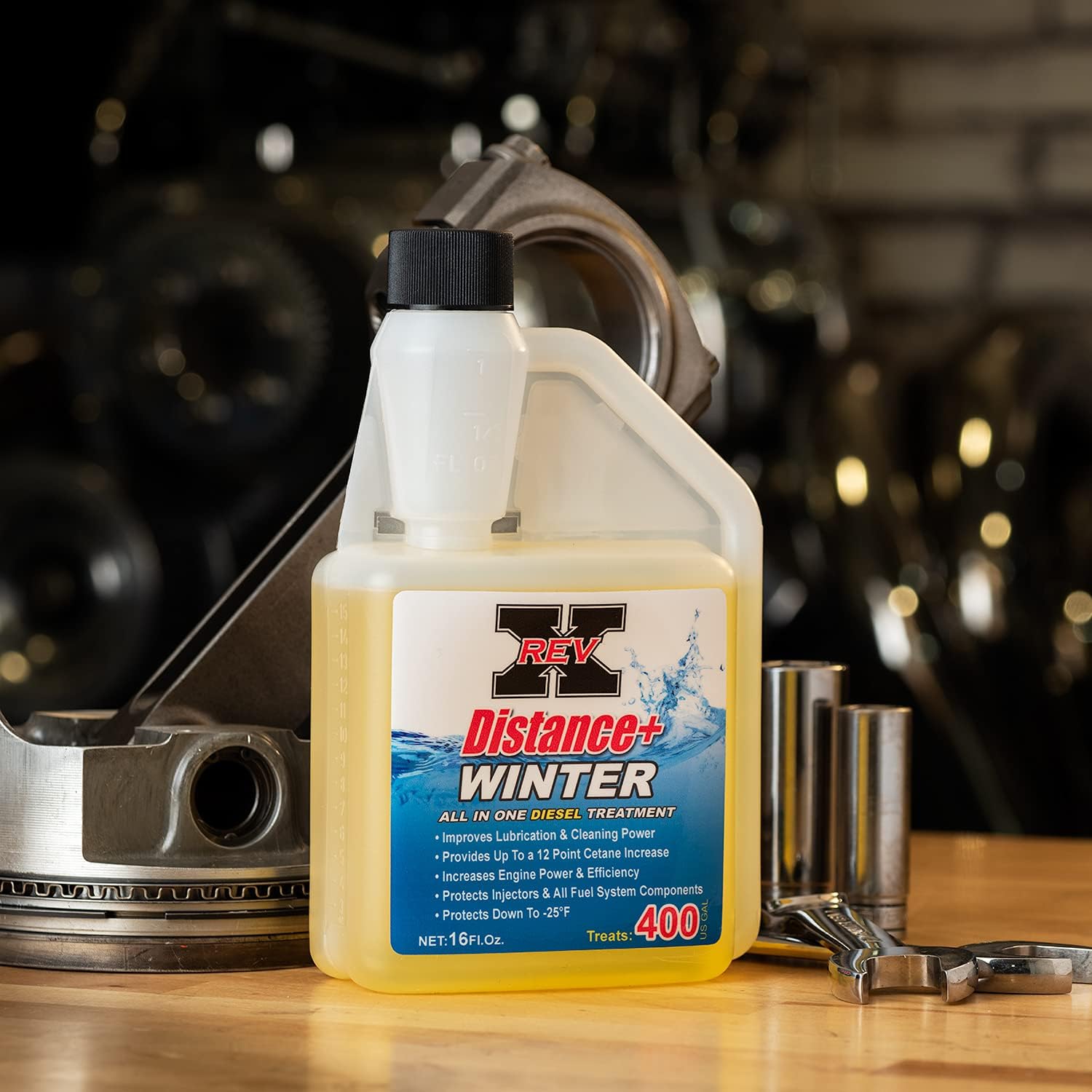 Rev-x DISW1601 Distance + Winter Fuel Additive, 16 oz (Diesel, Treats 400 Gallons) : Automotive