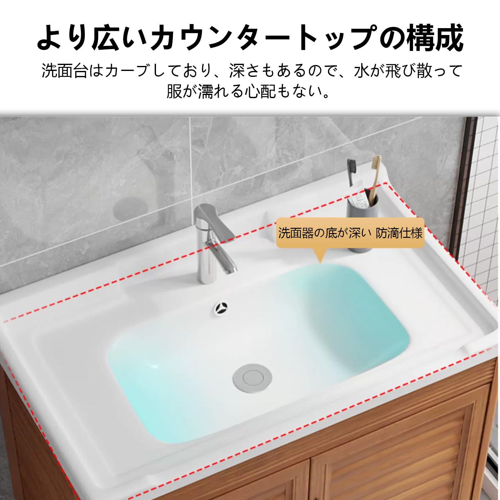 Amazon.co.jp: ERRTSDB 洗面台 洗面化粧台, 小型洗面ボウル 1槽洗面台 