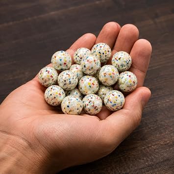 Marble Solitaire Board Game, Marble Strategy Game, 36 Deluxe White Marbles with 11.5x11.5 inch Board, Single Player Brainvita Marble Game, Wooden Solitaire Games for Adults